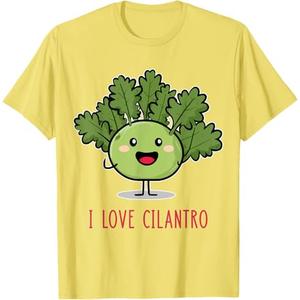 I Love Cilantro Day Funny Cilantro Lover T-Shirt (XS, Yellow)
