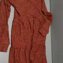 IWD Midi Womens V Neck Dresses Long Sleeve Loose Fit Easter Sun Dresses Size M