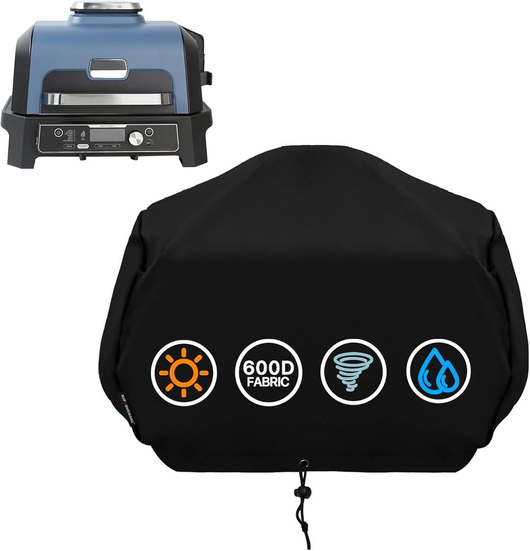 Grill Cover for Ninja Premium XL Grill, Heavy Duty BBQ Grill Accessories for Ninja OG800 OG900 and OG951 Series Woodfire Pro Outdoor Grill.