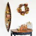 Morning View 47 Inch Wood Boat Shelf Decor Nautical Wall Hanging Boat Ornament Beach Theme Room Wall Home Decor, 9.7"L x 4.8"W