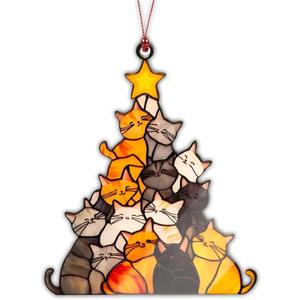 Cat Ornament, Cat Ornaments for Christmas Tree, Funny Holiday Decorations 2025, Black Pet Ornaments, Vintage Classic Christmas Tree Decor, Unique Gifts for Animal Lovers, Festive Tree Topper Ornament