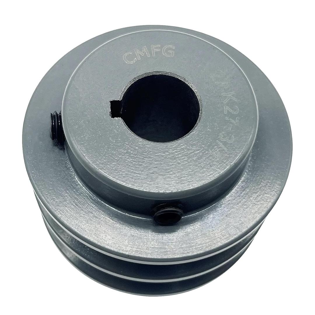 2AK27-3/4 v Belt Pulley, 2.75 inch OD, 3/4 Inch Bore,Cast Iron Material, AK Double Groove Motor Pulley for"4L" or"A" Belts, 2AK2734 Pulley