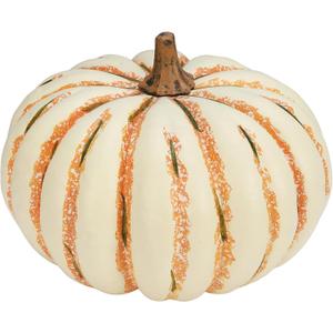 Realistic Artificial Foam Pumpkin for Outdoor,Rustic Mottled White