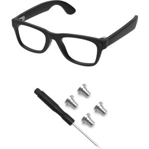 1Pc Screwdriver & 4Pcs Replacement Temple Screw Set for Ray-Ban Meta Wayfarer/Skyler/Headliner (Gen 2) & Oakley Meta HSTN AI Glasses - Silver