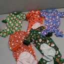 Jeere 6 Pcs Dog Pajamas, Dog Holiday Pajamas Jumpsuit for Small Medium Boy Girl Puppy Winter Pet Clothes(Christmas,M)