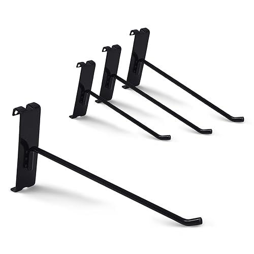 7RiversART Gridwall Hooks 6 Inch, 12PC Display Hook for Grid Wall, Heavy Duty Gridwall Hook for Grid Wall Panel, Gridwall Peg Hooks,Black