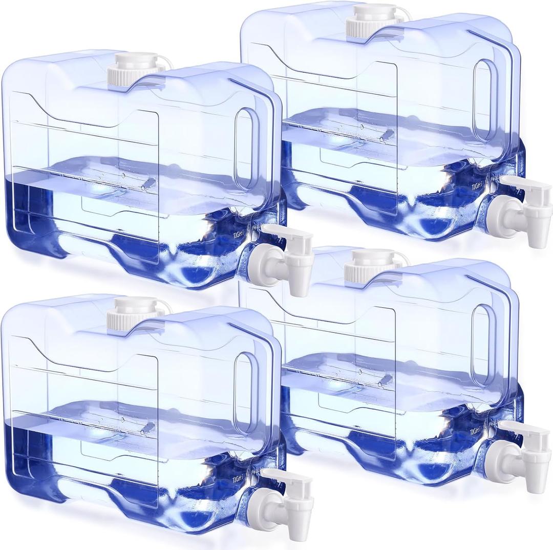 Drink Dispenser for Fridge Refrigerator Plastic Reusable Water Dispensers Bottle with Spigot BPA Free for Party Outdoors Home Office Activities(2 Gallon)