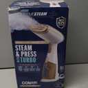 Conair Handheld Garment Steamer for Clothes, Turbo ExtremeSteam 1875W Fabric Steamer, Portable Handheld Design, Strong Penetrating Steam, White/Champagne