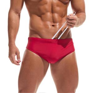 Men Swimwear Swimming Briefs Bikini Boxer Trunks Swimsuits Bathing Suits (Red2, XL)