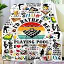 Funny Pool Balls Gifts for Men Cute Billiard Balls Blanket Throw Stuff Cozy Billiard Balls Plush Bedding Billiards Pool Ball Accessories for Men Women Boys Adults Player Lovers Room Decor 50"X40"