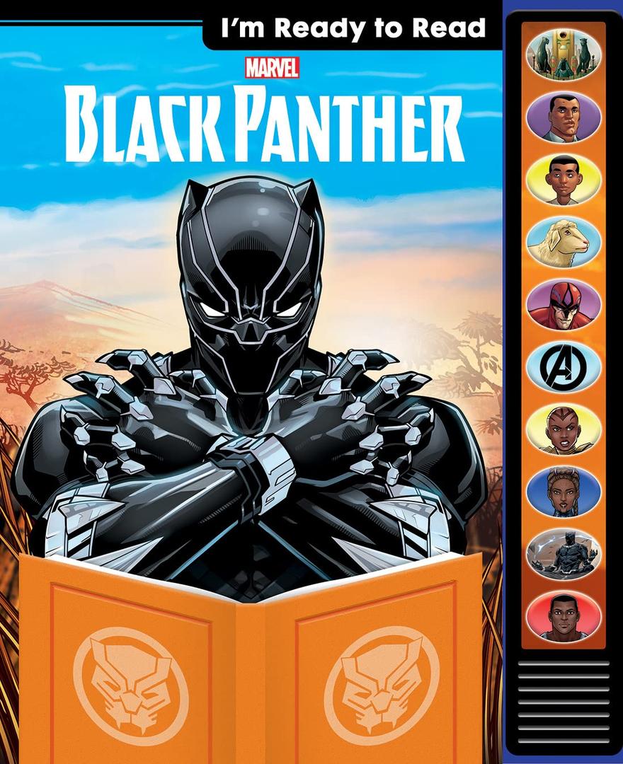 Marvel Black Panther - I'm Ready to Read with Black Panther Interactive Read-Along Sound Book - Great for Early Readers - PI Kids by PI Kids (Author), Caravan Studios (Illustrator) 