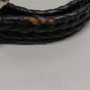 DOCKERS mens Braided Belt (38, Black Silver Buckle)