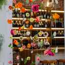 XunYee 12 Pcs 70. 8 ft Flower Garland Artificial Wildflower Floral Vines Hanging Flower Garland Vines Decorations Faux Floral Decorations for Home Garden Office Wedding Party Arch Wall Background