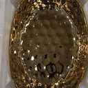 3 Tier Ceramic Fruit Bowl for Kitchen Counter with Metal Rack, Fruit Basket with Stand, Porcelain Bowls for Vegetable Bread Candy Snack Nuts Dessert Cake Tray (Gold 3 Layer)