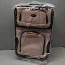 U.S. Traveler Rio Lightweight Softside Rolling Carry-on Suitcase, 2-Wheel Single, Pink, 21"