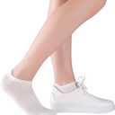 Unisex Thin Rayon Ankle Socks, Breathable Low Cut Athletic Running Sports Socks for Women and Men 4-8-12 Pairs (White)