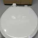 Bemis Affinity Slow Close Round White Plastic Toilet Seat