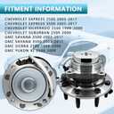 Pair 515059 Front Wheel Bearing Hub Assembly Compatible with Chevy Express 2500/3500 Gmc Savana 2500/3500 2003-2017, Silverado 2500/Suburban 2500/Sierra 2500/Yukon XL 2500 1999-2000 w ABS 8 Lugs