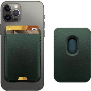 Magnetic Wallet Compatible with MagSafe for iPhone 17 16 15 14 13 12 Pro Max Air Plus Model, Mag 3 Safe Card Holder Stick on Accessories for Apple Cell Phone & Case, Forest
