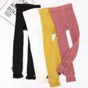BOOPH 4 Pack Girls Legging Tight Flared Lace Footless Knitted Stocking Pant 1-8T (7-8 Years)