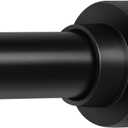 YNL Shower Curtain Rod 34-82 (2.8-6.8ft) Inches, Adjustable Spring Shower Rod No Drilling, Non-Slip, Never Rust, Stainless Steel, Suitable for Bathroom Window Living Room, Matte Black (M:34-82")
