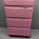 Kono Luggage Sets 3 Piece Hard Shell Travel Trolley 4 Spinner Wheels Lightweight Polypropylene Suitcase with TSA Lock (Pink, 20/24/28 Set)