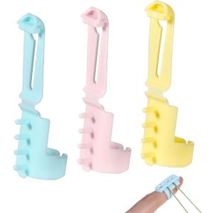 Yarn Guide Ring for Crocheting, Plastic Yarn Guide Adjustable for Yarn Guide Ring Crocheting Knitting Tool Crafts Accessories for Mom, Women (3PCS)