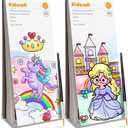 Paint with Water Coloring Books for Kids - 2 Pack, Pocket Mess Free Watercolor Painting Kit, Water Color Paint Set Arts and Crafts Gift for Girls Ages 4 5 6 7 8+, Travel Activity Toy