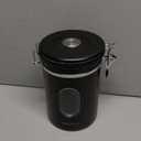 Coffee Canister With Window,22oz Stainless Steel Airtight Coffee Bean Storage Grounds Container with Date Tracker and Scoop,Grounds Kitchen Food Canister Jar for Beans,Tea,Sugar,Flour,Cereal