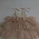 Girls Flower Sleeveless Strap Princess Layered Dress (24 Months, 1981 Pink)