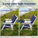 Favoyard Outdoor Chair Cushion 21 x 20 x 2 Inch Waterproof & Color Fade Resistant High Back Patio Furniture Cushion Replacement with Removable Cover, Ties and Hidden Zipper for Outdoor Dining Chairs