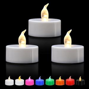KOABY 12 Pack LED Tea Lights, Flickering Warm White Lights, Battery Operated