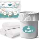 Small Trash Bags 4 Gallon - 100 Count Leakage-Proof 4 Gallon Trash Bag, Unscented Small Garbage Bags for Office Bedroom Bathroom Mini Trash Bags, White 4 Gal Trash Can Liners