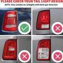 RAZPOY for RAM Tail Light Cover, Smoked Rear Light Lamp Guards Trim Compatible with Dodge RAM 2019-2024, Smoke Black (With Blind Spot Monitoring Sensors)