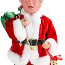 Father Santa Donald Christmas Figurine 45cm (Red)  Funny Holiday Character Ornament  Novelty Christmas Decoration for Home, Party & Garden