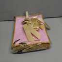 TKSBAG 12PCS Gift Bags Medium Size with Handles, 12.5 x 9.8 x 4.3 In Pink Gold Thank You Bags with Bow Ribbon for Wedding, Birthday, bridesmaid, Groomsmen, Party Favors, Mother's Day, Pink Gold