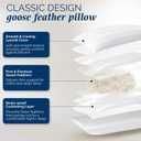 downluxe Goose Feather and Down Pillows - Hotel Collection Feather Pillows Set of 2 for Back, Stomach or Side Sleepers, King Size (20"x36")