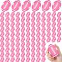 Skylety 108 Pcs Valentines Day Football Stress Ball Bulk Pink Heart Mini Foam Football Valentines Relief Ball Gifts for Festival Party Favors Classroom Stuffer Filler