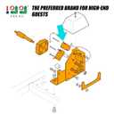 10L0L Golf Cart Forward Reverse Switch Assembly for Electric Golf Cart EZGO TXT (1994 Up) Replaces Part 70578G01, 70578G02, 73036G01