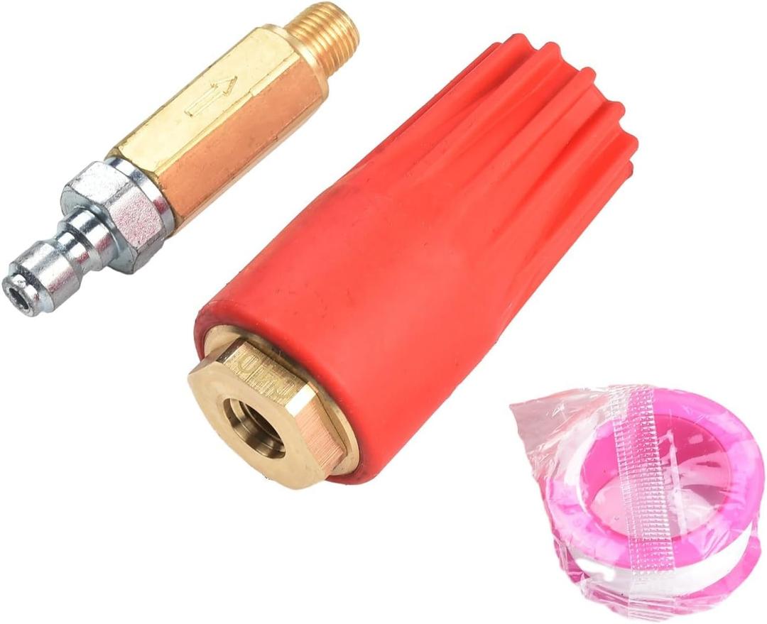High-Pressure Rotating Turbo Nozzle - 5100 PSI, 1/4'' Quick Connect Spray Tip for Efficient Cleaning with Pressure Washers