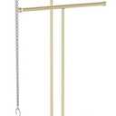 Coward 2 Tier Necklace Stand, Aesthetic Necklace Jewelry Holder, Home Decor Necklace Organizer Stand, Metal Necklace Bracelet Display Rack for Men Women (Gold)