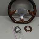 10L0L Golf Cart Steering Wheel for Yamaha, EZGO TXT/RXV/Valor, Club Car DS/Precedent/Onward/Tempo Golf Carts (Brown)