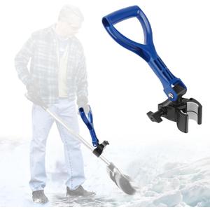 Adjustable Snow Shovel Handle, Back Saver Attachment for Snow Removal, Ergonomic Secondary Handle Universal Fit for Snow Shovel, Weed Eater, Lawn Trimmer, and More Garden Tools