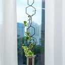 17PCSMetal Hanging Trellis for Pothos Plant Climbing Support | Vine Wall Lattice for Indoor and Outdoor Garden | House Accessories for Climbing Plants | Small Metal Trellis for Lattice Support (Hexagon Chain Trellis)