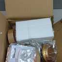 Plug in Chandelier with Glass Crystals, 3-Light Vintage Gold Miniature Crystal Chandelier, Modern Pendant Light for Small Spaces, Bedroom Kitchen Island Entryway Covered Patio, E12 Base