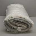 1 Pc Barn Recycled Fluffy Faux Fur Throw Blanket White 45" x 60"