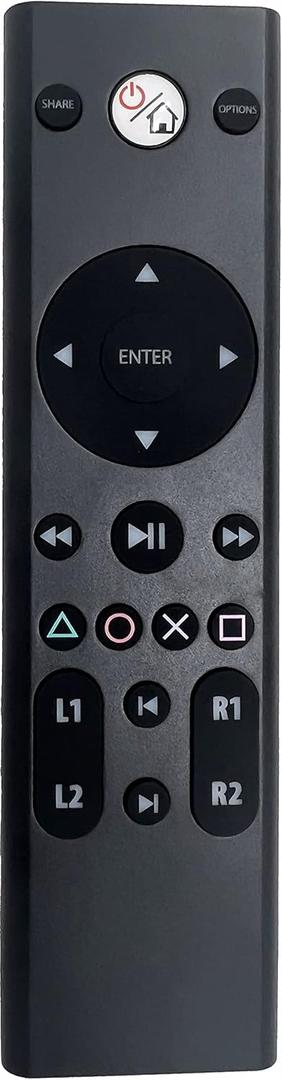 Media Remote Control Replacement for PlayStation 4 (PS4), Compatible with PlayStation 5 (PS5) with Dedicated Buttons