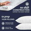 Beckham Hotel Collection Bed Pillows Standard/Queen Size Set of 2 - Original Down Alternative Pillow for Sleeping - Bedding for Back, Stomach or Side Sleepers (White)