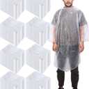 JaGely 120 Pack Disposable Rain Poncho for Adult Family Bulk Wedding Homeless Gift Emergency Travel Hooded Outdoor Raincoat (Clear)