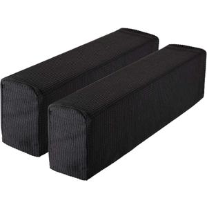CM Anti-Slip Sofa Armrest Slipcover Anti-dust Armchair Stretch Cover for Sofa Recliner Armchair Couch Protector, One Pair (Black)